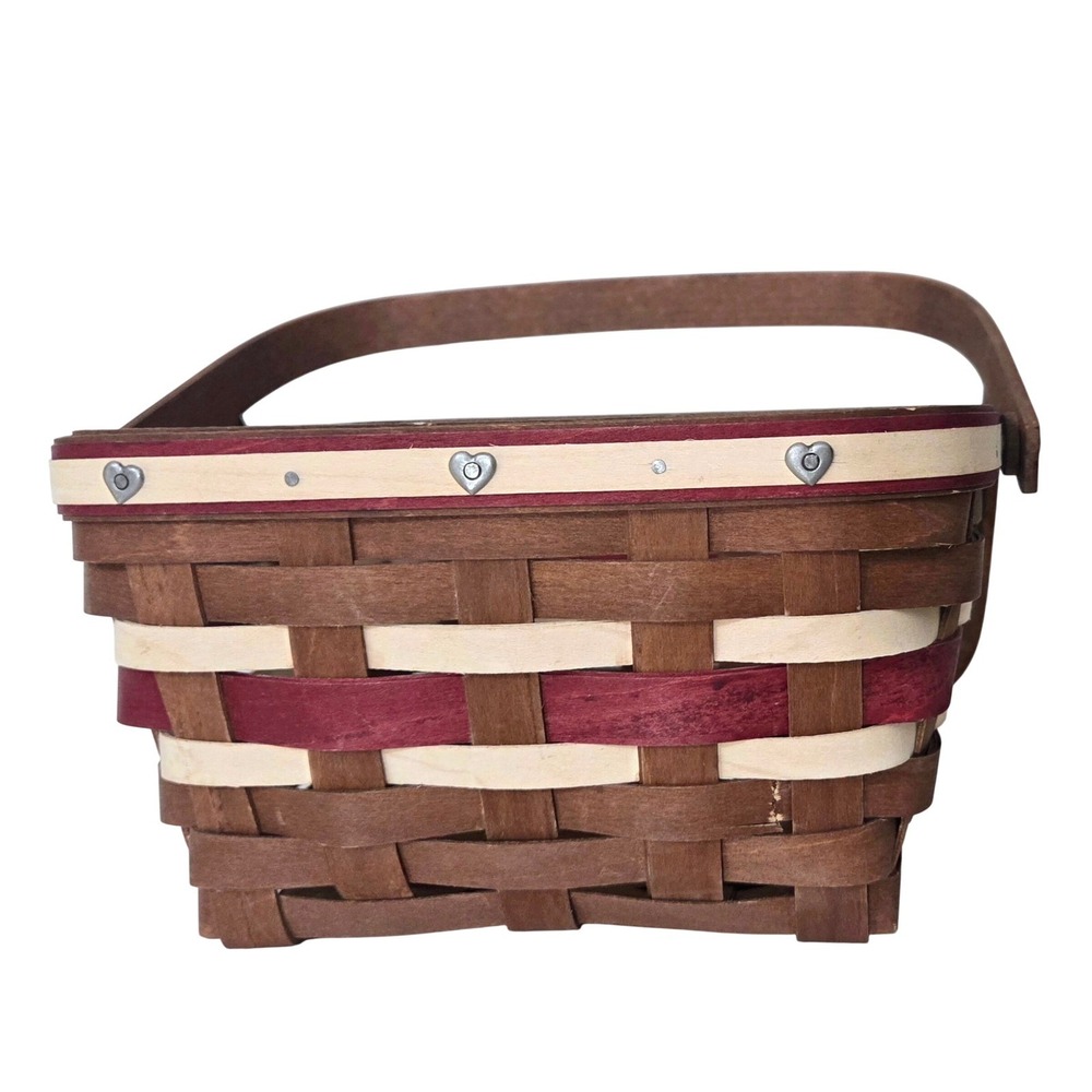 Longaberger 2009 Sweetheart Handwoven Basket Signed Jeff Longaberger Hearts